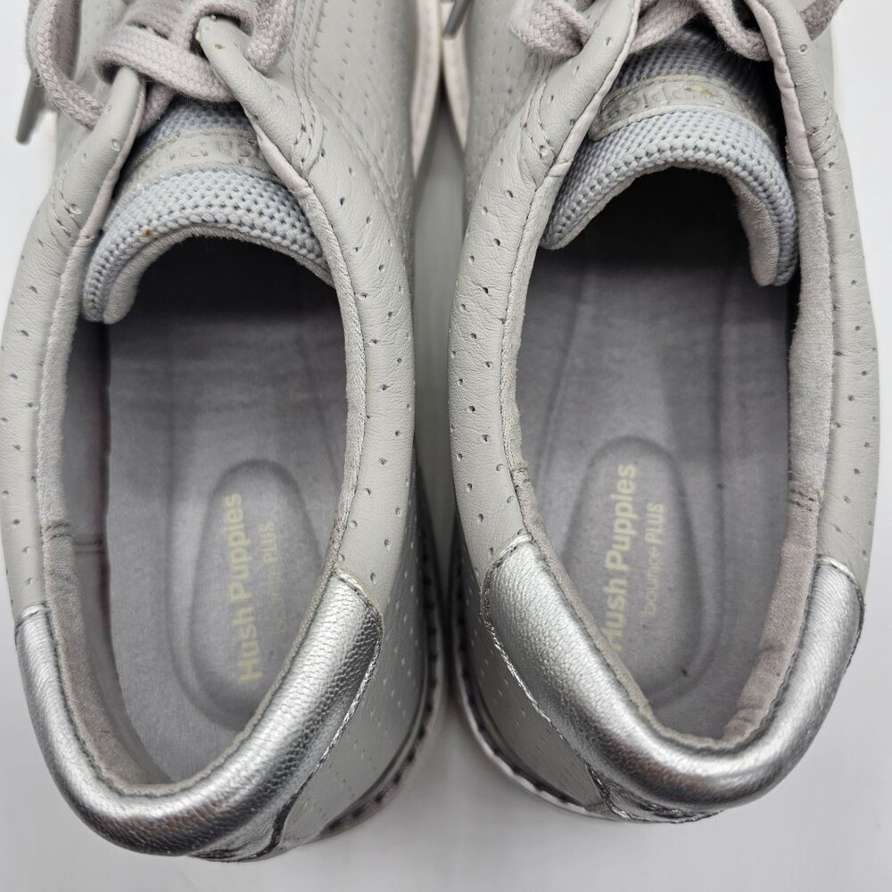 Hush Puppies Sabine Sneakers Womens 10 Vapor Gray Perforated Leather HW06591-050 - Picture 6 of 11